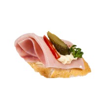 Jednohubka s vepřovou šunkou