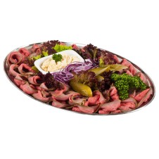 1 kg obložená mísa - anglický roastbeef se smetanovým křenem 0,2 l