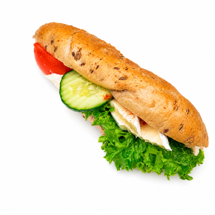 Celozrnný rohlík s hermelínem