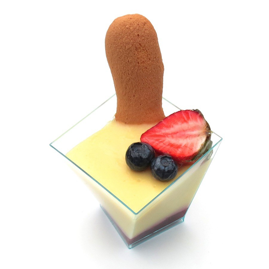 Vanilkový pudink s ovocem